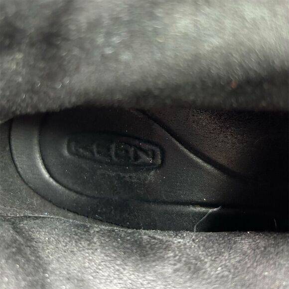 KEEN Women's Black Leather Lace-Up Mid Heel Wedge Boots Size 8.5 - Picture 13 of 14